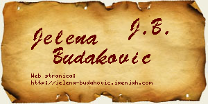 Jelena Budaković vizit kartica